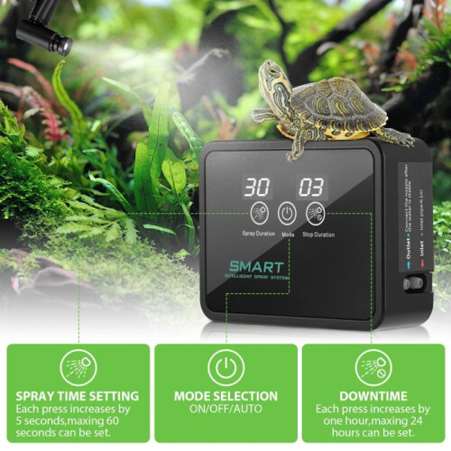 Terrarium Mist Maker, Terrarium Humidifier with Timer and 360 Adjustable Mist Sprinkler, Misting System 2