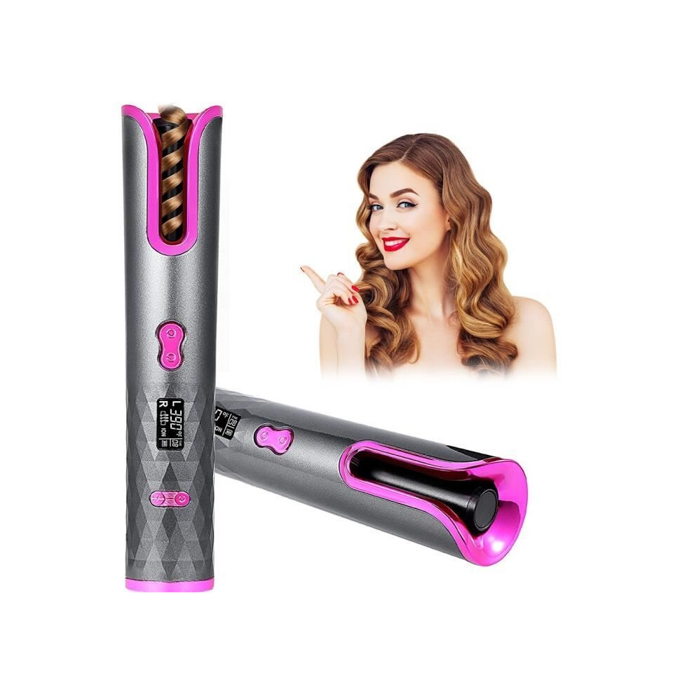 Aihontai Professional Cordless Automatic Curling Iron 6 Temperatures Portable Rechargeable Fast Heating For Styling