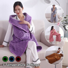 Electric Heated Shawl Blanket - 5V-USB - 7 Temperature Settings & 1 Hour Timer - Auto Shut-Off - Washable