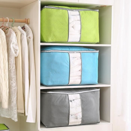 Blanket and Clothes Storage Bag Clear Organizer Box Bed Blanket Bag 2