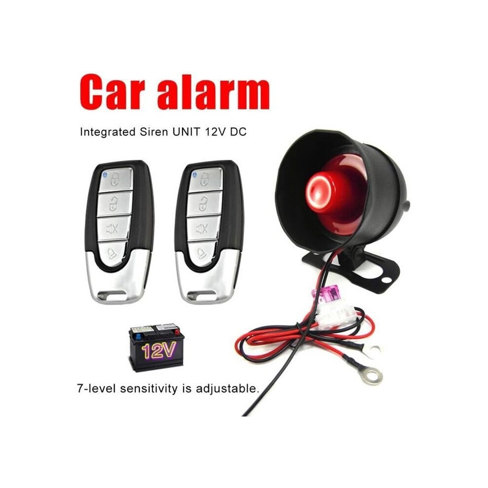 Car Alarm, Universal Car Alarm Security Protection System With 2 Remote Controls 9314269497619