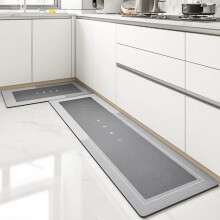 Long Kitchen Floor Mat Non-slip Water and Oil Absorbent Mat for Home, 40 x 120 cm, Light Grey