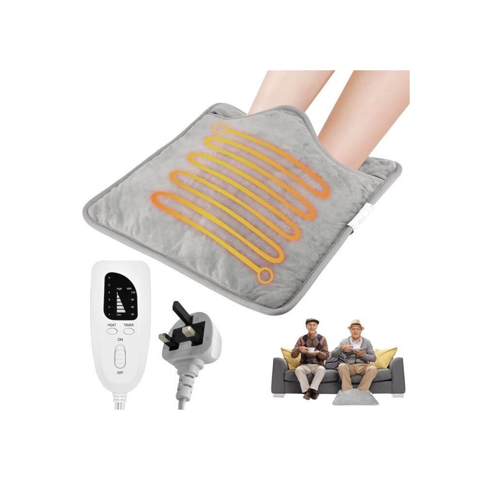 Aihontai Ultra Soft Electric Foot Warmer With 6 Heat Levels And 4 Timers, Fast Heating Pad For Feet, Neck