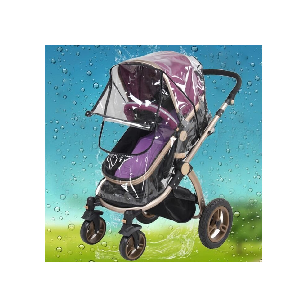Vococal Universal Rain Cover Winter Stroller Transparent Waterproof Pvc For Travel Protects Baby Children Aihontai