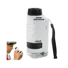 Microscope for Kids, 60x-120x Children's Microscope, Handheld Miniscope with LED Lights, Pocket Microscope