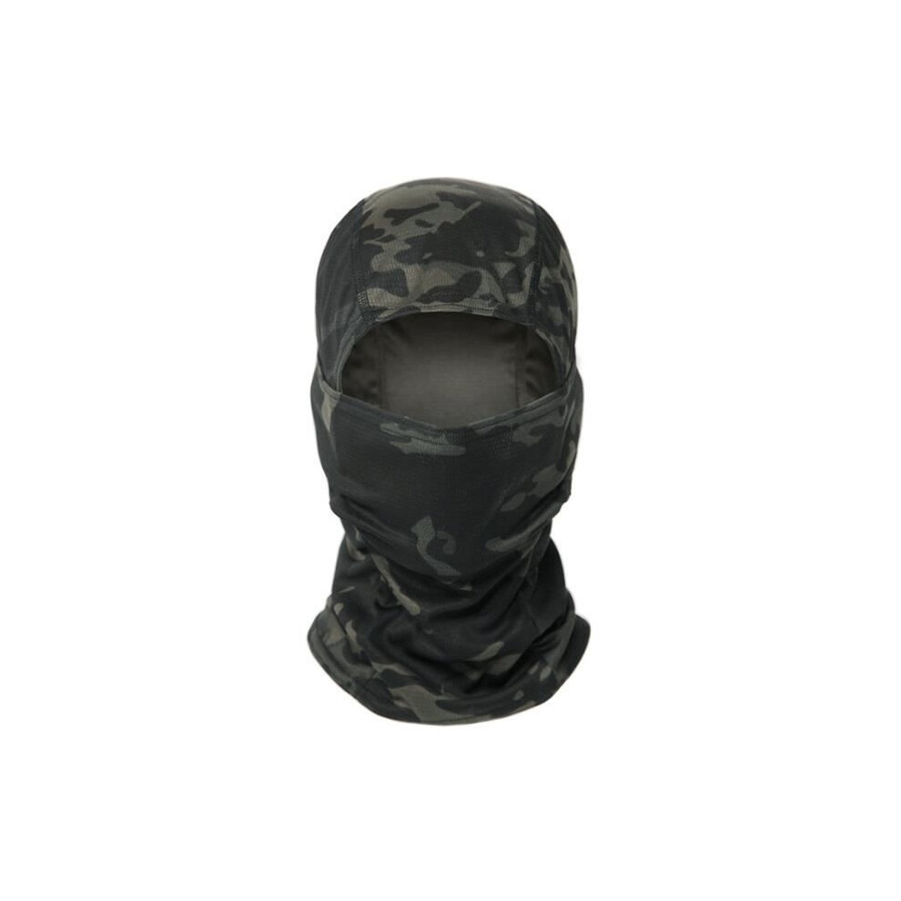 Color Police Devil Tactical Camouflage Balaclava Full Face Mask Cs Wargame Army Hunting Cycling Sports Helmet Dou Black 9314269500838