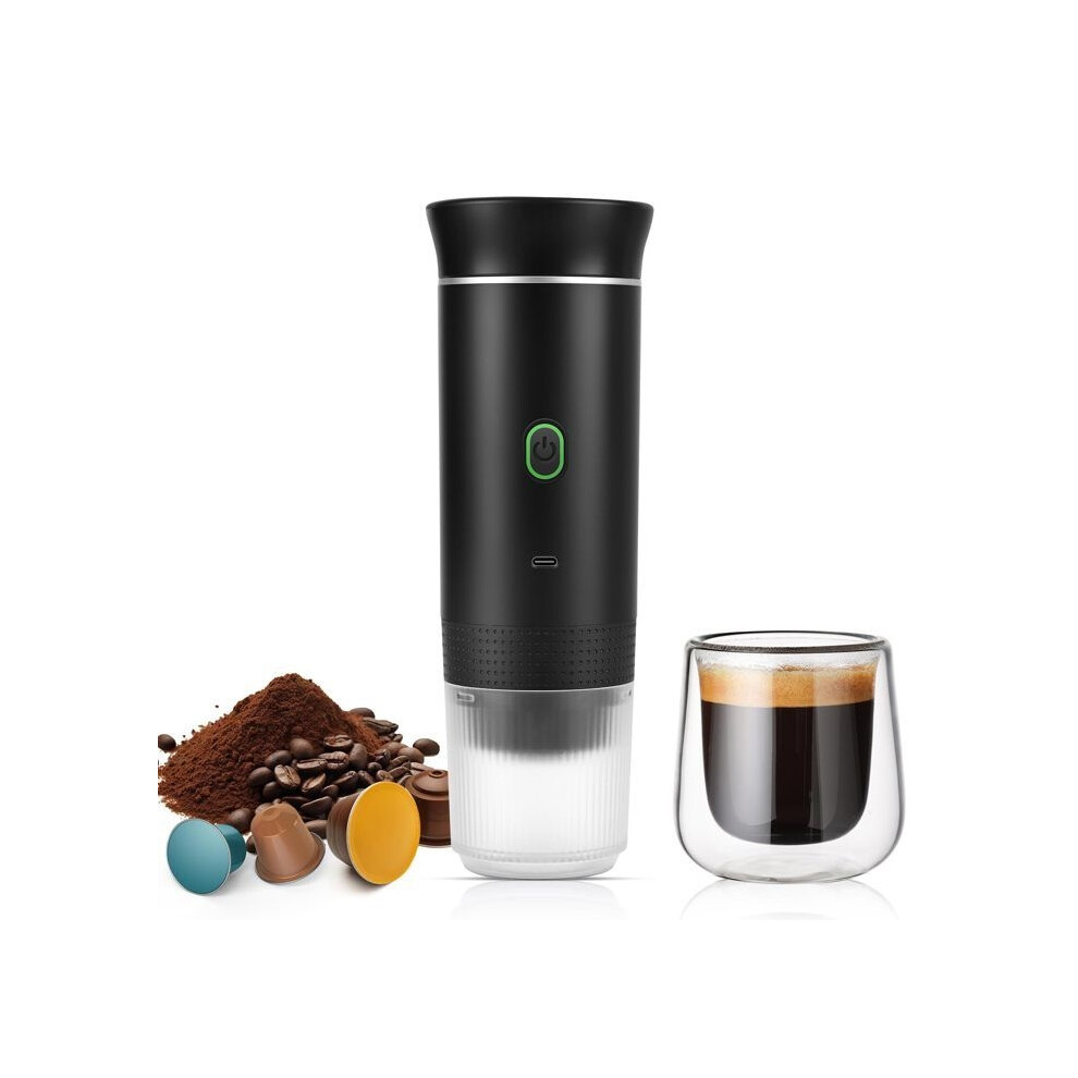 Portable Coffee Machine Espresso Maker Electric Travel Heater 12V, USB Rechargeable Battery, Electric Heater