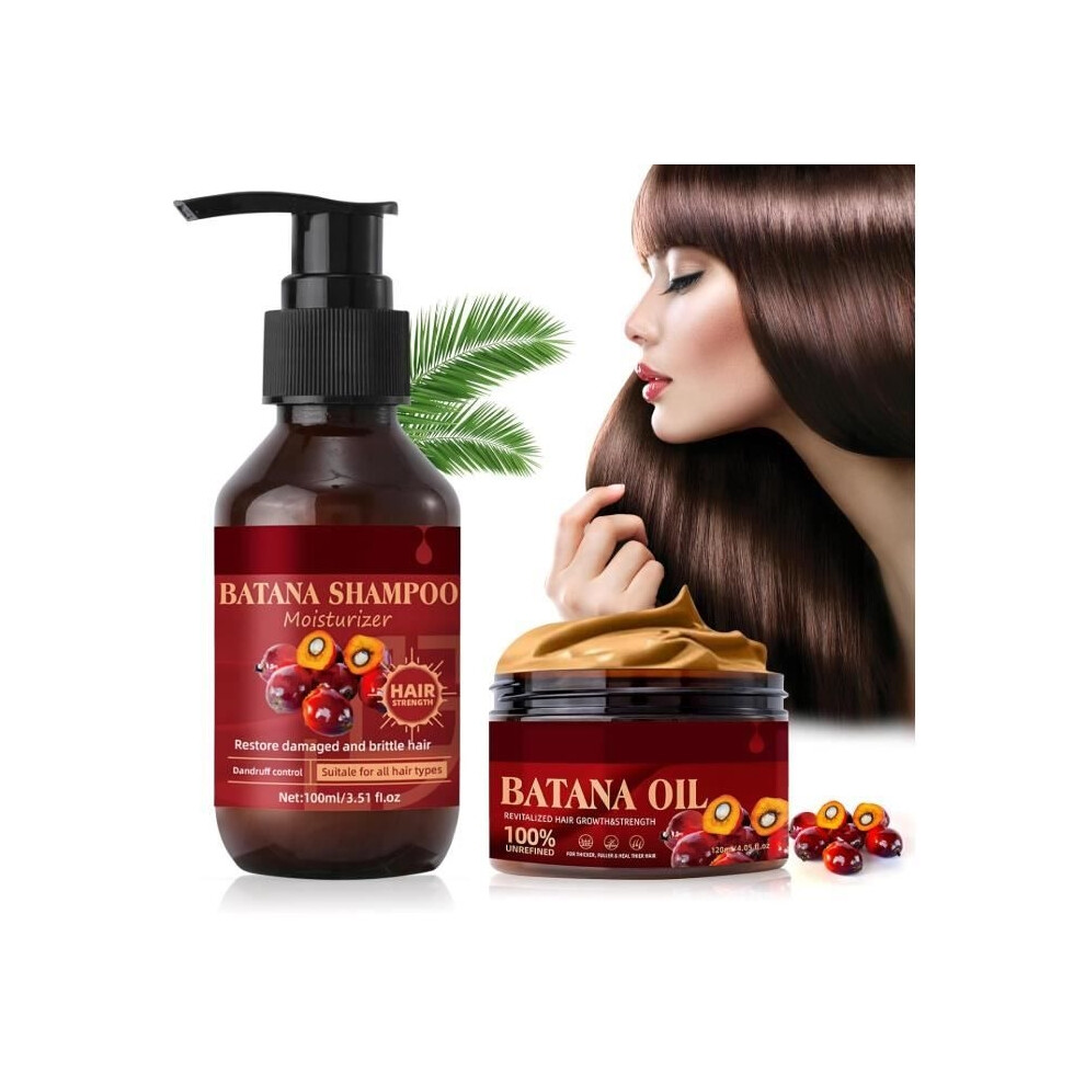 Aihontai Batana Oil Shampoo And Conditioner Set,Batana Oil Shampoo And Conditioner For Hair Growth,Prevent Hair Loss