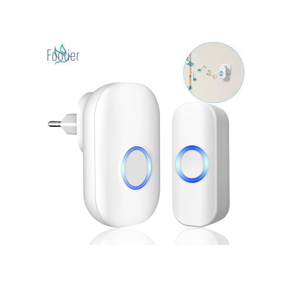 Wireless Doorbell Outdoor Waterproof, 150M Doorbell Ip44 Electronic Chime, Chime Kit With Plug-In Receivers 9314269503433