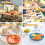 4PCS Plastic 3-Divided Plates, 23CM Unbreakable Portion Control Plates, 3 Compartment Plate 4