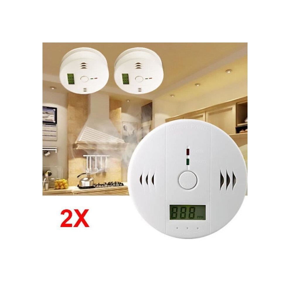 2X Lcd Co Carbon Monoxide Detector 9314269505291