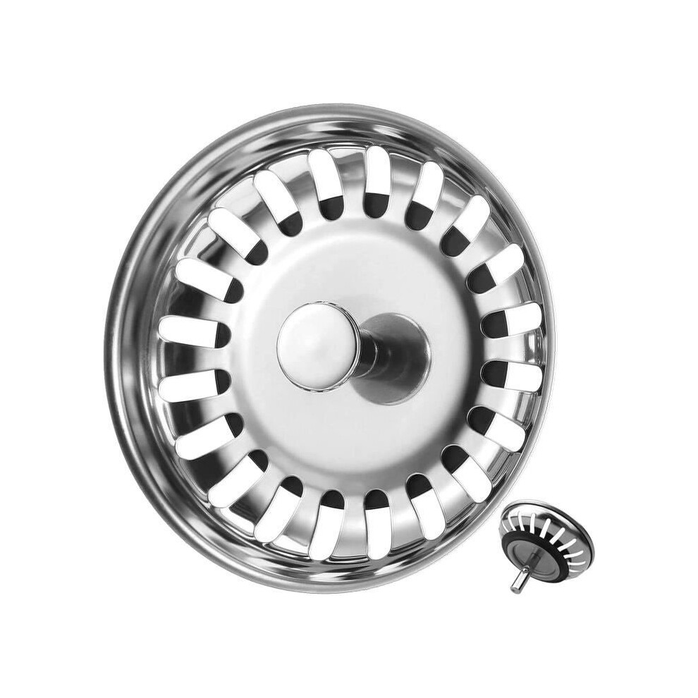 2Pcs Stainless Steel Kitchen Sink Filter Sink Stopper Kitchen Sink Filter Cover Stainless Steel Sink Stopper Diameter 79Mm 9314269505949