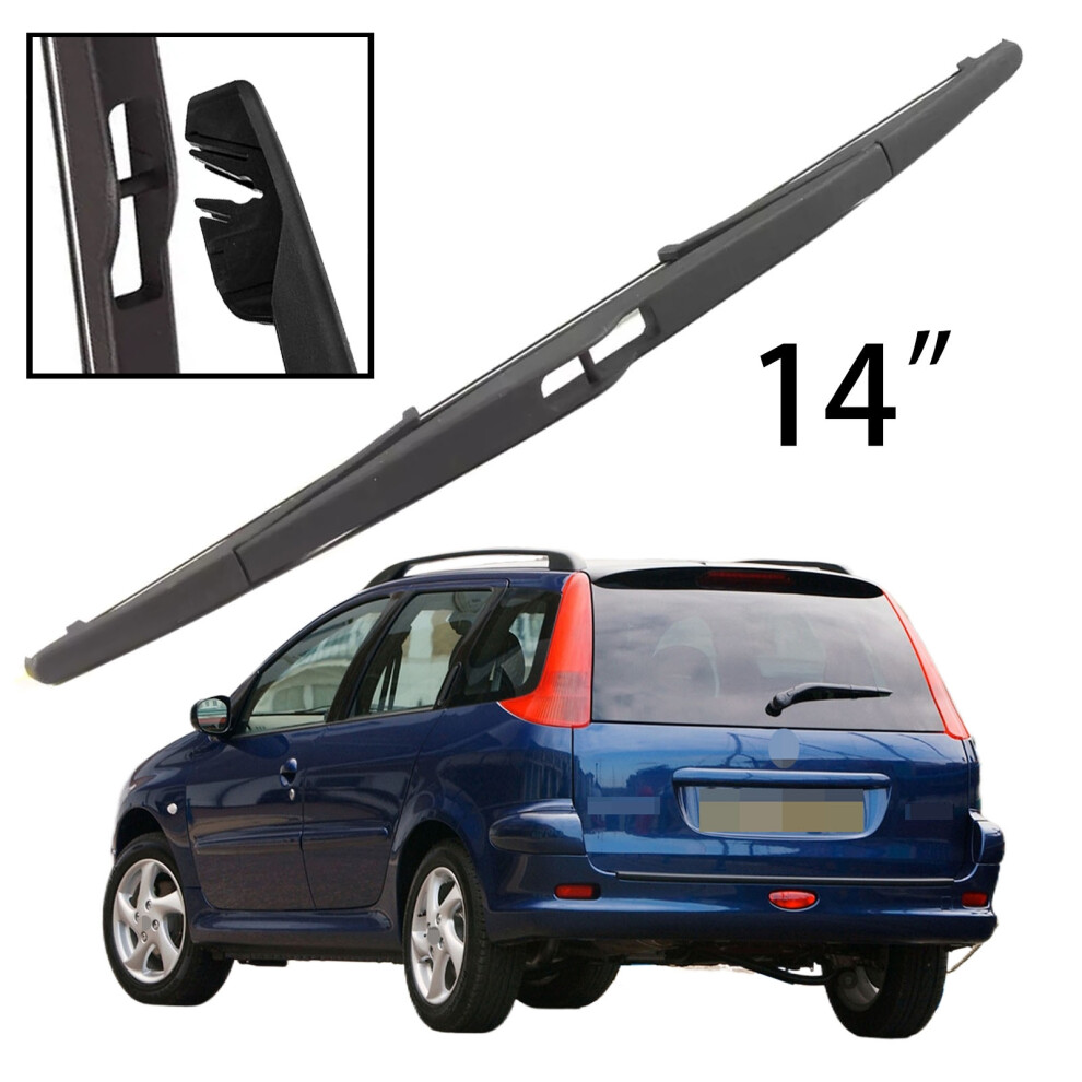 (14Inch) 14" Rear Windshield Windscreen Washer Wiper Blade For Peugeot 206 Sw Estate 2002-2006 Car Accessories Accsesories 6935158905348