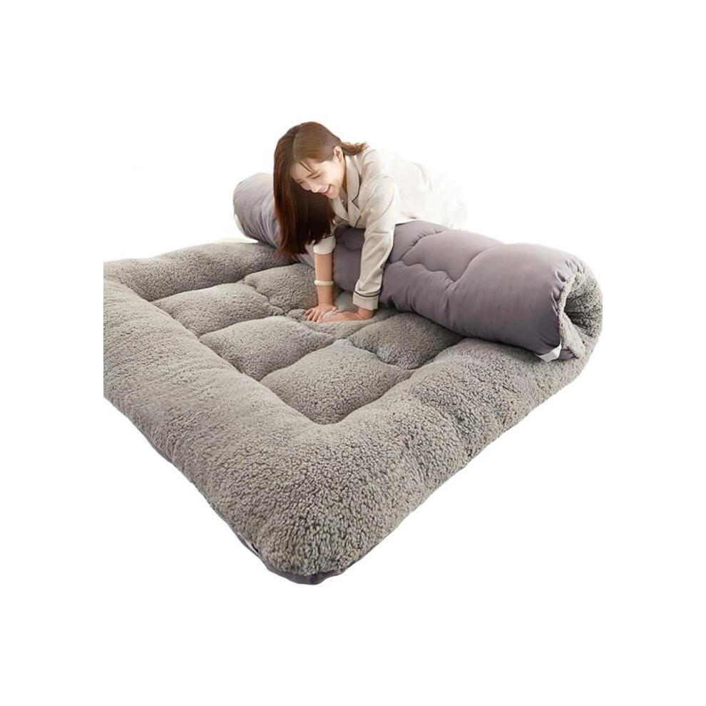 Aihontai Thickened Futon Floor Mattress, Japanese Tatami Folding Sleeping Mattress, Floor Lounger Pillow Bed, 180X200 Cm, Gray