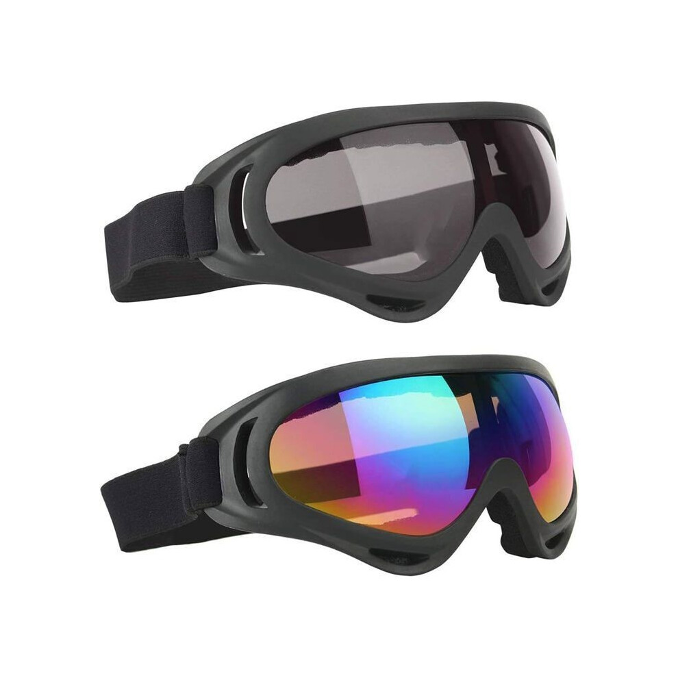 Pieces Ski Goggles, Anti-fog and Windproof Goggles for Men, UV 400 Protection and Anti-glare Lens