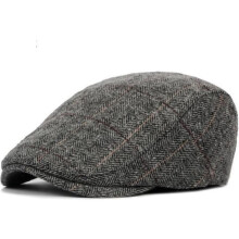Men's Grey Wool Flat Cap - Unknown Brand - Size 55-59cm - For Outdoor Activities