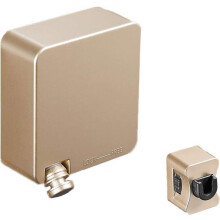 6m Retractable Clothesline Adjustable Rope Reel, Clothes Drying Line, No Drill Method, Single Line, Gold