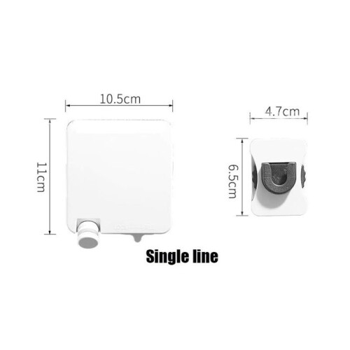 6m Retractable Clothesline Adjustable Rope Reel, Clothes Drying Line, No Drill Method, Single Line, Gold 1