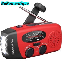 Solar Radio - Solarbaby - AM-FM Model - 1200 mAh Battery - LED Flashlight - USB Charging