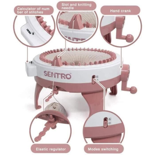 Knitting Machine, 48 Needles Smart Knitting Machine, Double Knitting Machine Kit, Round Loom 2