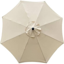 Replacement parasol canvas 8 ribs diameter 3m waterproof replacement fabric UV resistant beige