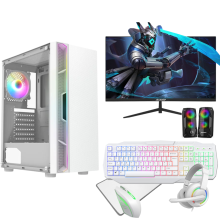 Fast Gaming PC Bundle Core i5 16GB RAM 1TB &amp; 256GB SSD 4GB GT1030 22''