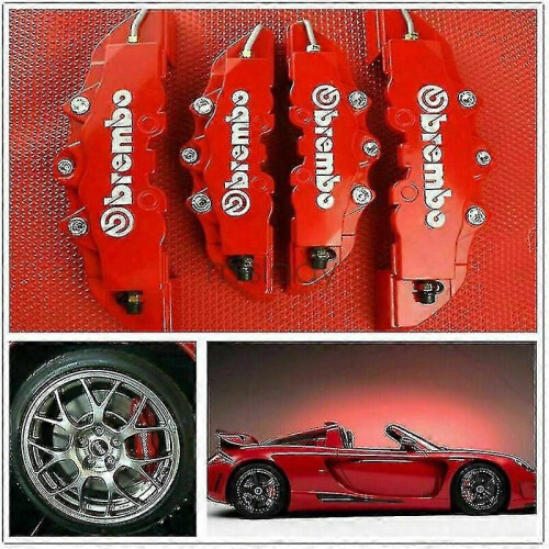 4pcs/set 3d Style Car Universal Disc Brake Caliper Covers Front & Rear Kits