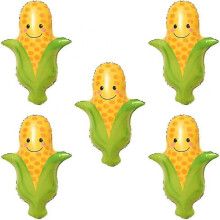 Corn Balloons Vegetables Corn Foil Mylar Balloons for Baby Shower Corn Themed Party Birthday Decoration Supplies 28 inch 5PCS