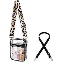 Clear Crossbody Purse Bag, Clear Bag Stadium Approved Inner Pocket for Concerts, Festivals, Sports Events