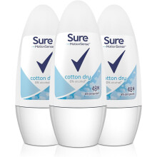 Sure Women Cotton Ultra Dry Anti Perspirant Roll On 50 ml - Pack of 3