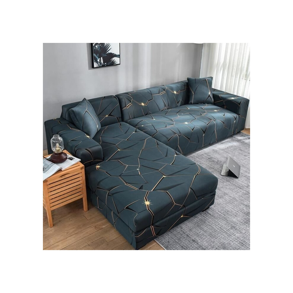 Housse de canapé d'angle extensible en L, 3 places, 2 places, 2 taies d'oreiller
