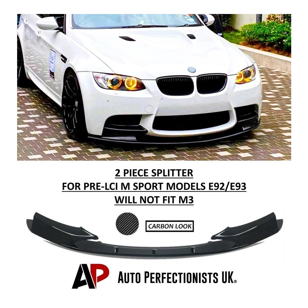 For Bmw 3 Series E92 E93 Pre-Lci Front Splitter Spoiler Lip M Sport 4-8 5061072668104