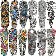 12 -pcs Vollarm Temporärer Tattoos, langlebige wasserdichte realistische Körperkunst Temporäre Tattoos
