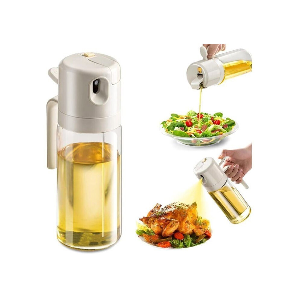 Spray d'huile de cuisine pour friteuse à air 550 ml, vaporisateur d'huile de cuisine en verre, vaporisateur d'huile d'olive