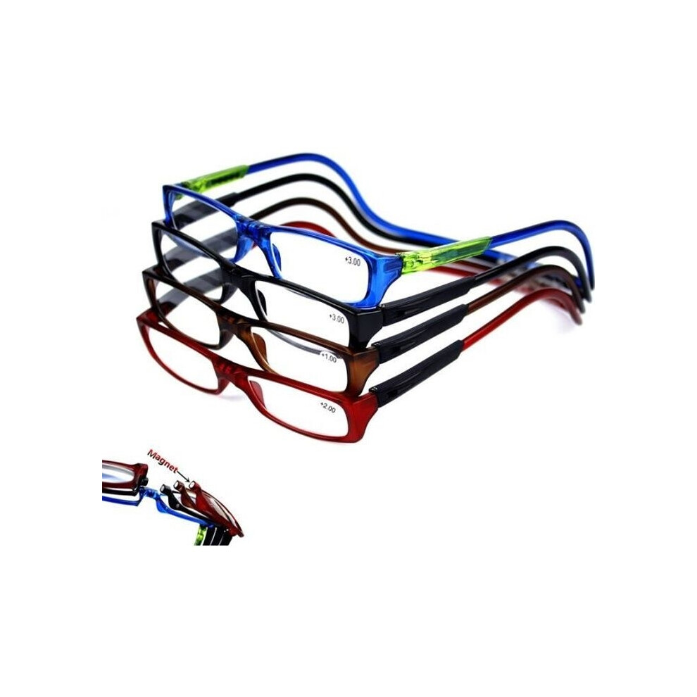 Lunettes de lecture magnétiques bicolores +2,5 (4 paires)