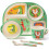 Bamboo children's tableware set, 5-piece children's tableware set tiger, plate, bowl, spoon, fork, cup, age 1