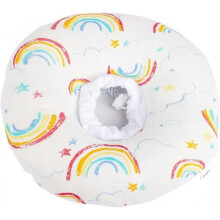UBIUO Protective Pet Recovery Collar for Cat and Small Dogs Soft E-Collar Surgery Protector Suit Cone of Shame (S, Rainbow)
