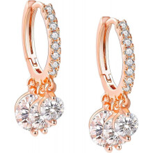 Dangle Earrings Sparkling Diamond Dangle Hoop Earrings for Women Hypoallergenic Small Hoop Drop Dangle Earring Jewelry