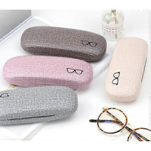 3 Pack Hardshell Glasses Case Protector Linen Large Glasses Case Minimalist 2