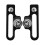 (Black)2Pcs Bike Brake Extendable Adapter Brake Caliper Adapter 1
