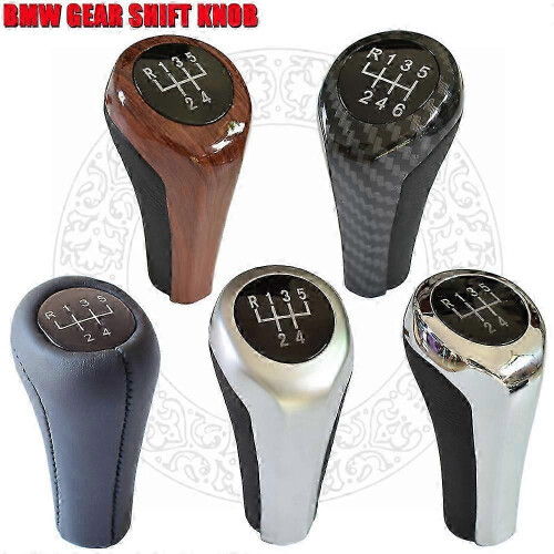 (Wood-5)Car 5/6 Speed Gear Shift Knob For BMW 1 3 5 6 Series E30 E32 E34 E36 E38 E39 E46 E53 E60 E63 1