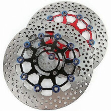 (gray)Universal Motorcycle Cnc Aluminum 3 Holes 260 *70mm Floating Disk Brake Disc Compatible with