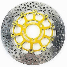 (gold)Universal Motorcycle Cnc Aluminum 3 Holes 260 *70mm Floating Disk Brake Disc Compatible with