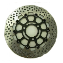 (black)Universal Motorcycle Cnc Aluminum 3 Holes 260 *70mm Floating Disk Brake Disc Compatible with
