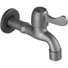 Garden Mixer Black Gray Matte Washing Machine Faucet Wall Bathroom Mop Tap Toilet Single Cold Bibcock Faucet (Color : A Long)
