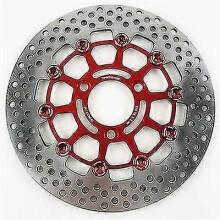 (red)Universal Motorcycle Cnc Aluminum 3 Holes 260 *70mm Floating Disk Brake Disc Compatible with  Yamaha