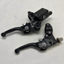 (black short)Motorcycle Folding Brake Clutch Lever With Front Pump Compatible with Crf Klx Yzf Rmz Dirt
