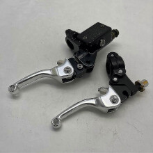 (sliver long)Motorcycle Folding Brake Clutch Lever With Front Pump Compatible with Crf Klx Yzf Rmz Dirt