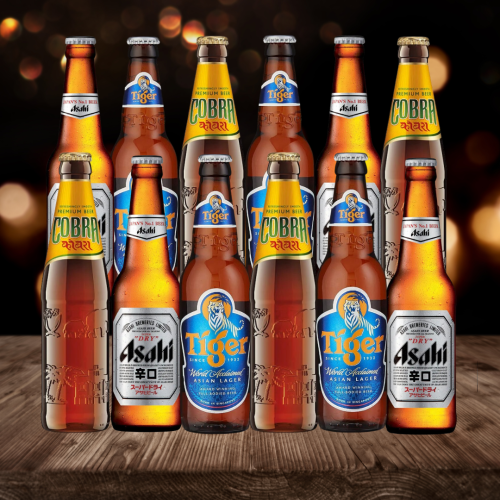 Asian Premium Lager Beer Mixed Case (12 Pack)