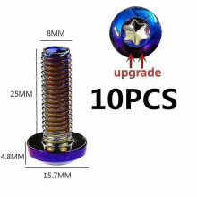(25MM 10PCS NO STEP)10 Pieces Motorcycle M8*1.25mm*25mm/35mm Rotor / Brake Disc Screws Bolts Plating